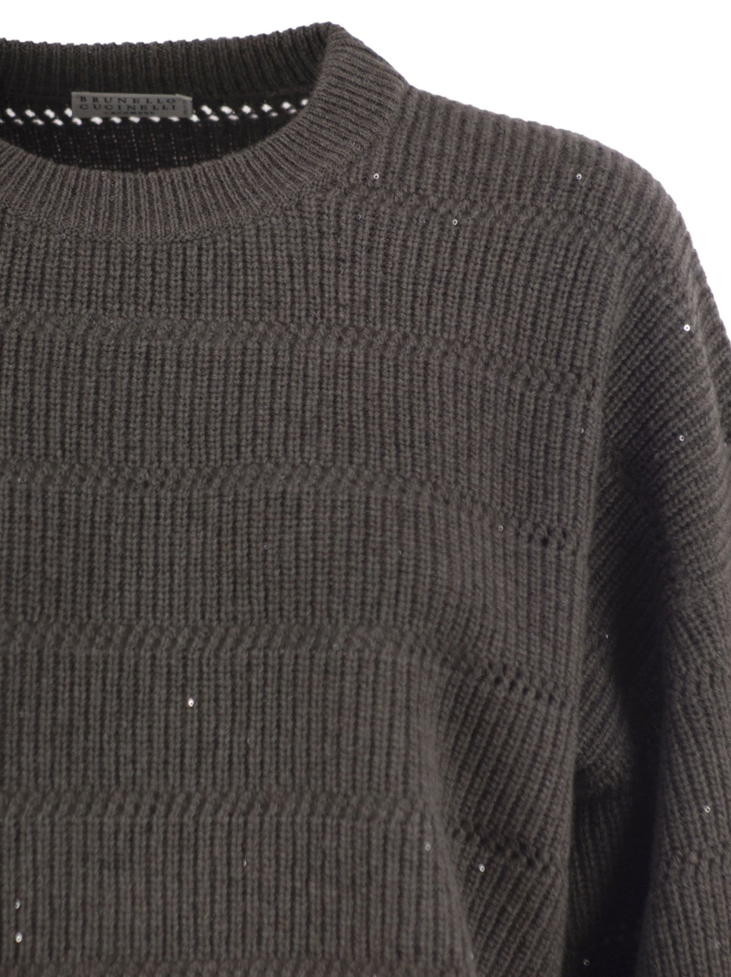 Brunello Cucinelli Women Cashmere And Wool Crew-Neck Sweater by Luosophy