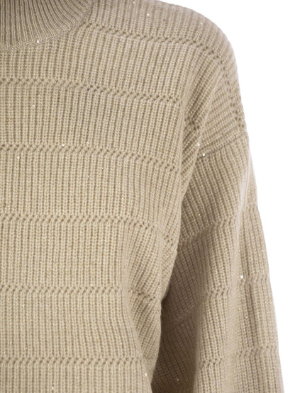 Brunello Cucinelli Women Cashmere And Wool Turtleneck Sweater by Luosophy