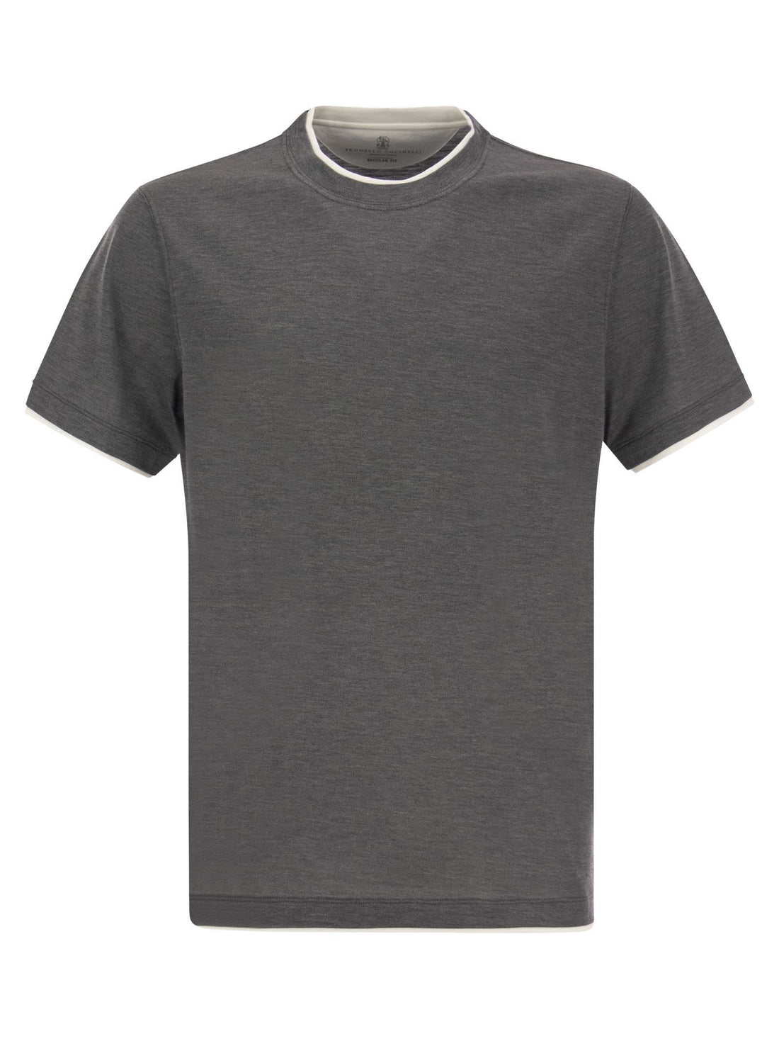 Brunello Cucinelli Men Silk And Cotton T-Shirt by Luosophy