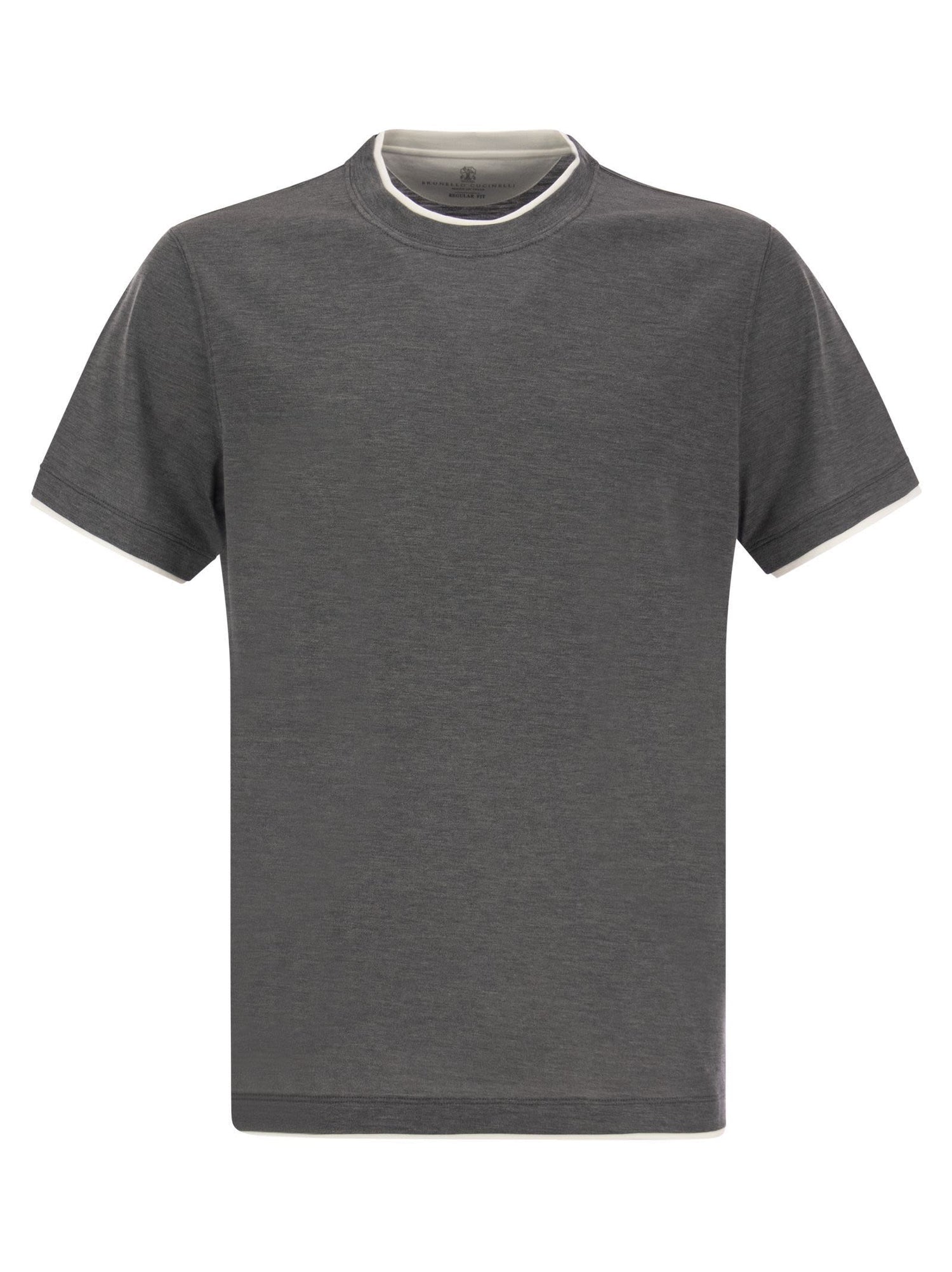 Brunello Cucinelli Men Silk And Cotton T-Shirt by Luosophy