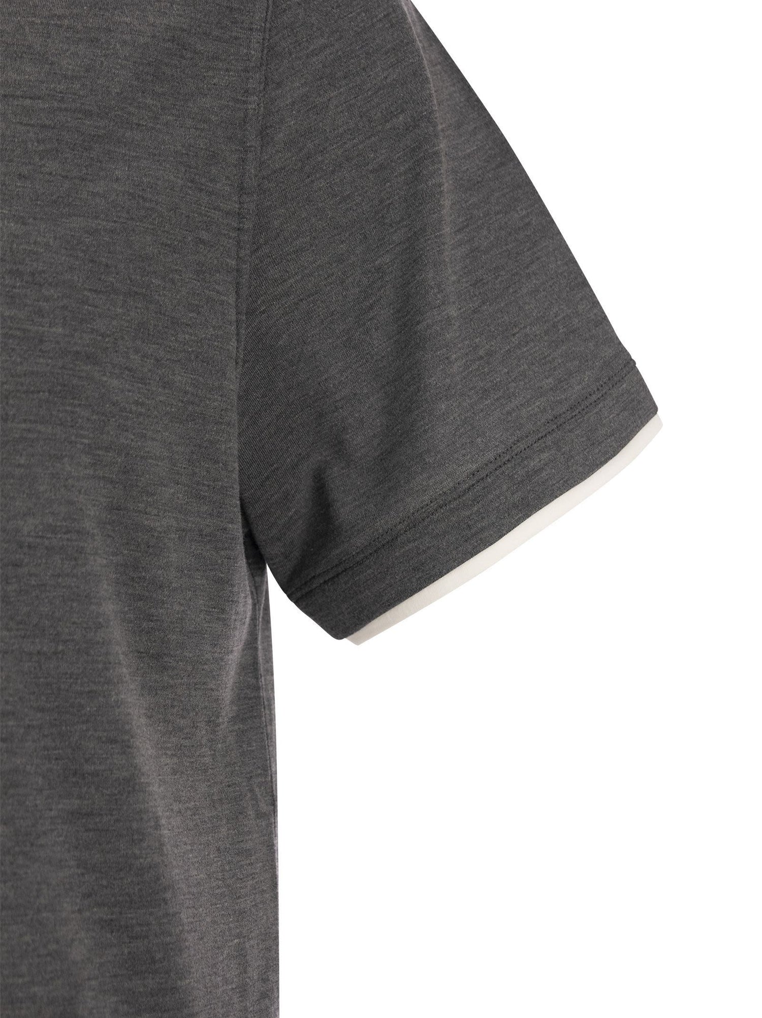 Brunello Cucinelli Men Silk And Cotton T-Shirt by Luosophy