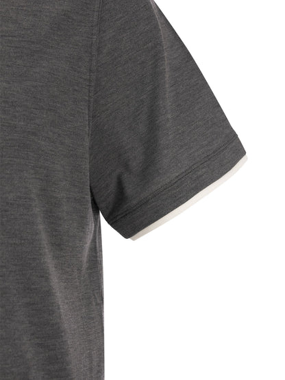 Brunello Cucinelli Men Silk And Cotton T-Shirt by Luosophy