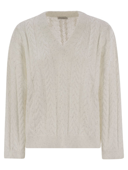 Brunello Cucinelli Women Dazzling Double Cable Cotton Jersey by Luosophy