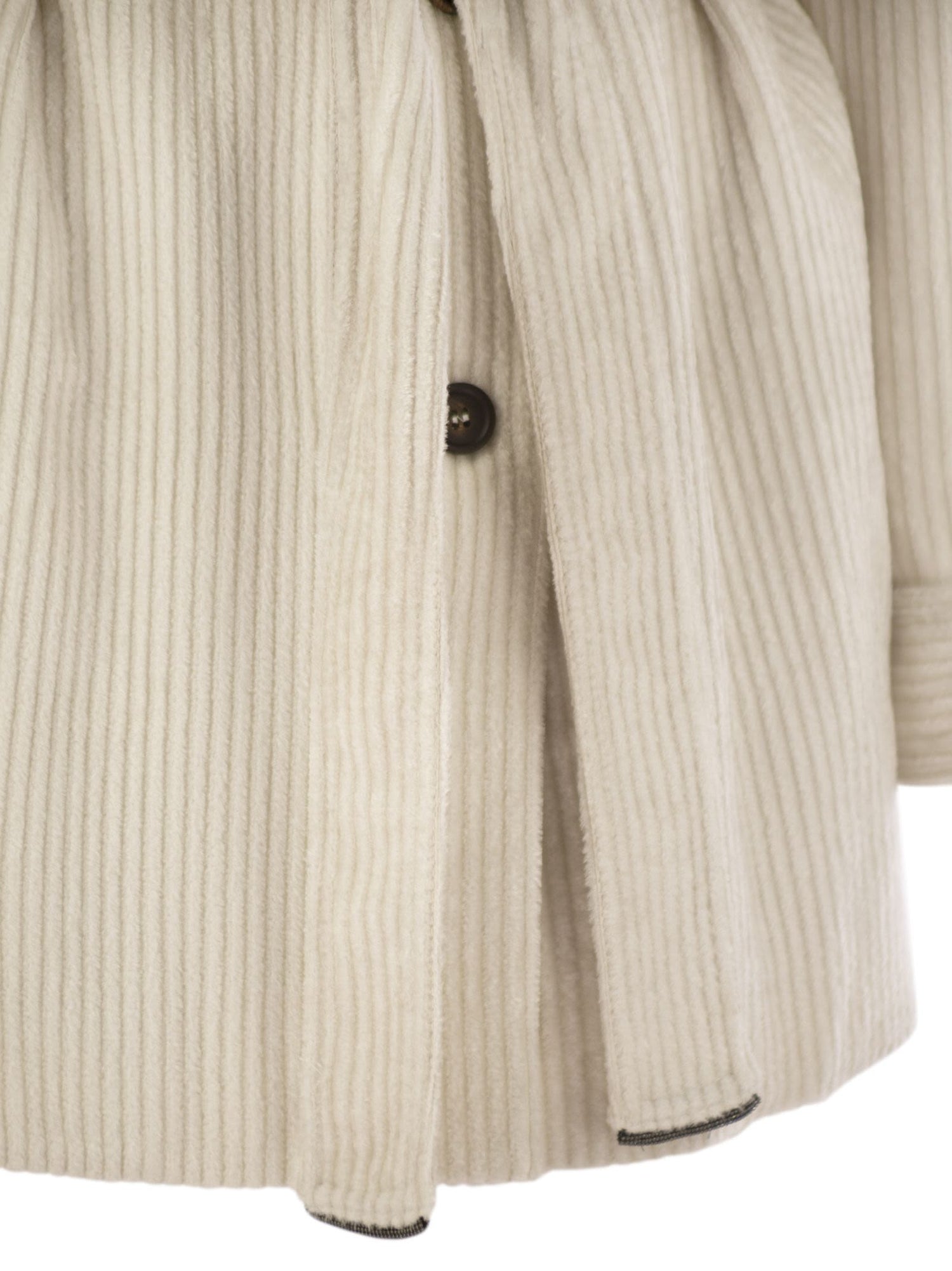 Brunello Cucinelli Women Corduroy Safari-Style Jacket With Jewellery by Luosophy