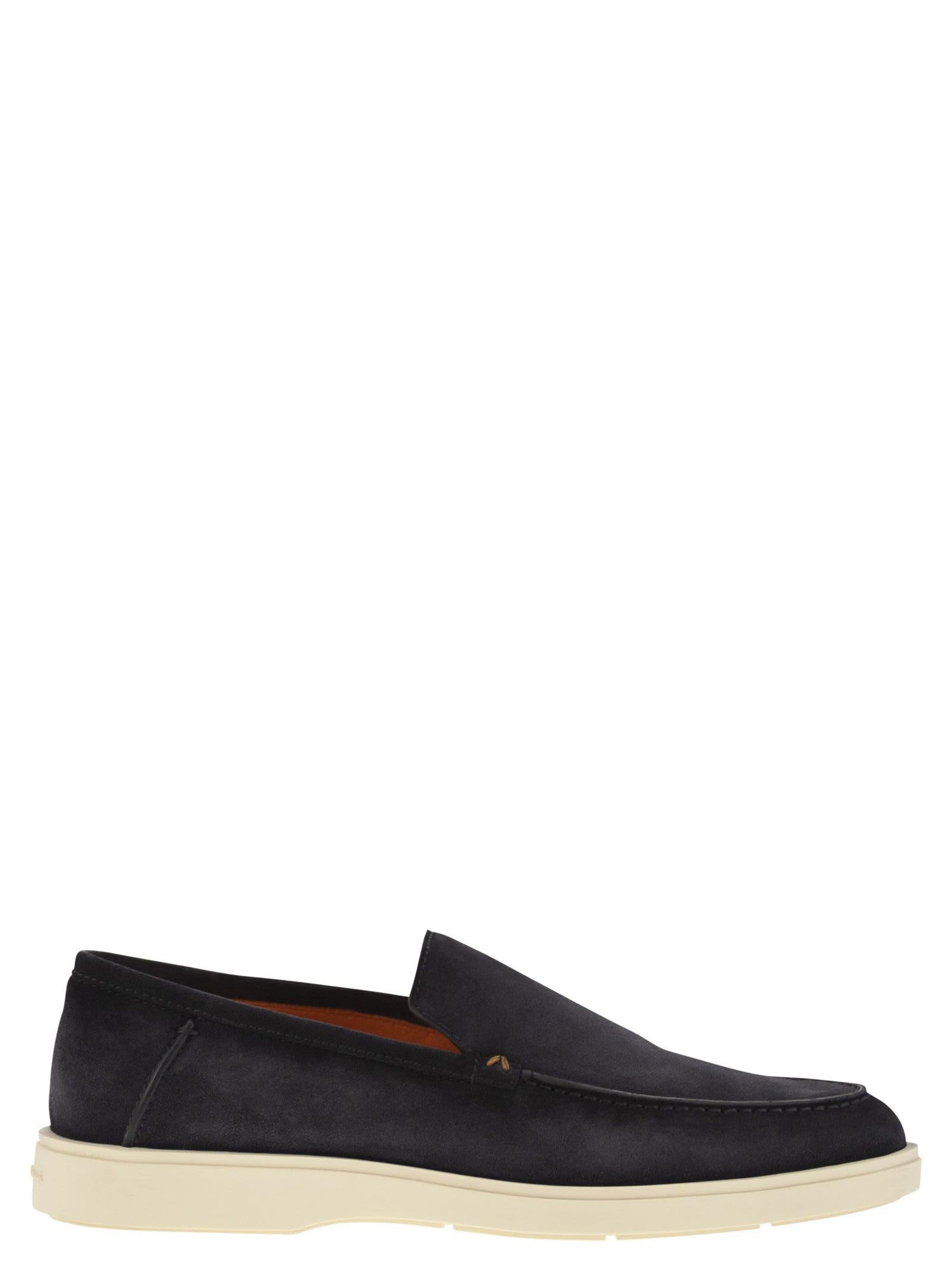 Santoni Men Suede Moccasin by Luosophy