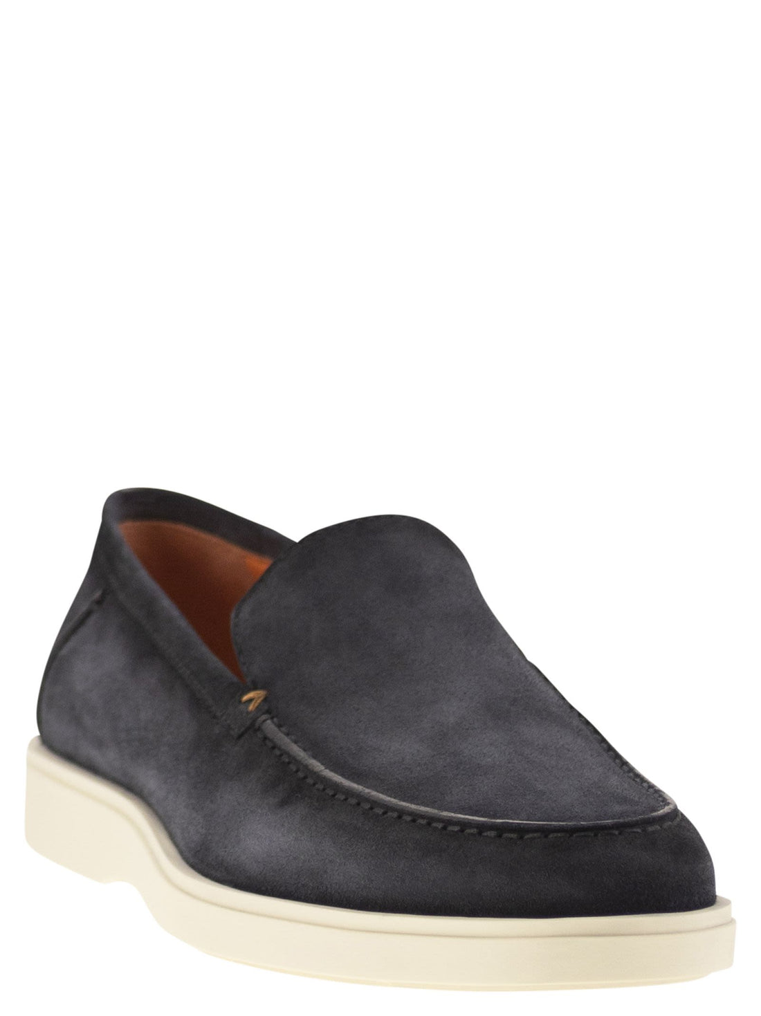 Santoni Men Suede Moccasin by Luosophy