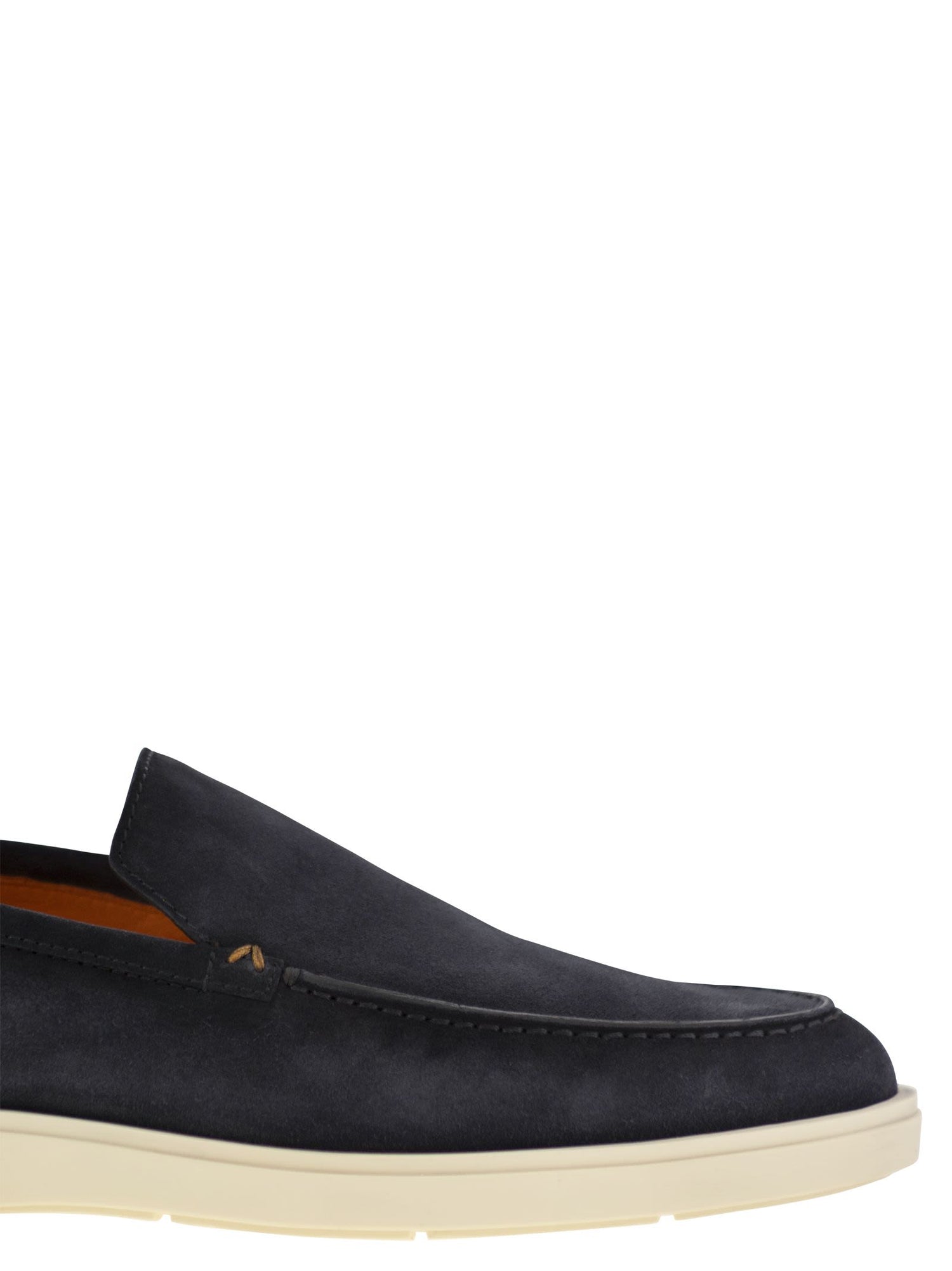 Santoni Men Suede Moccasin by Luosophy