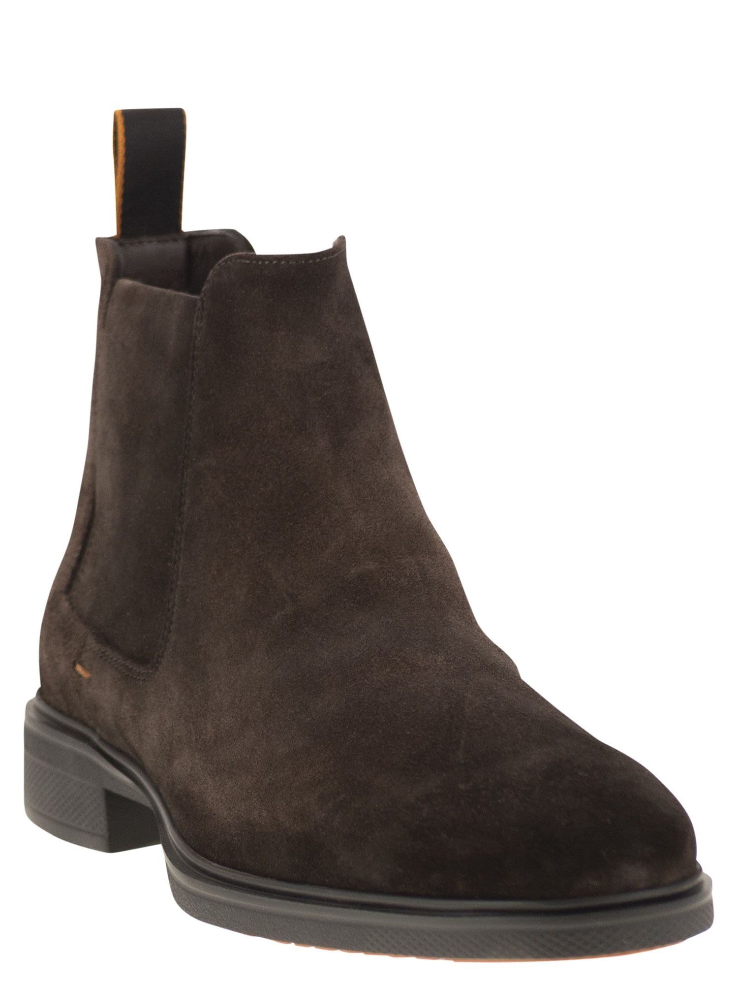 Santoni Men Easy Suede Ankle Boot by Luosophy