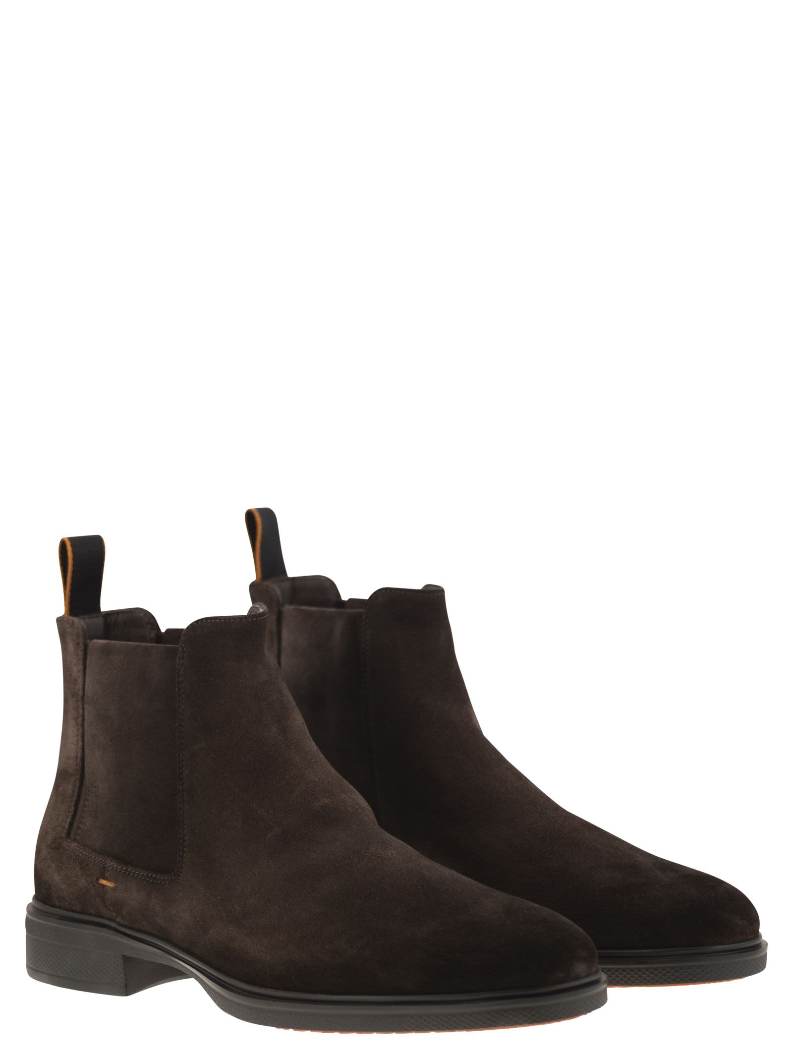 Santoni Men Easy Suede Ankle Boot by Luosophy