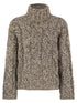 Brunello Cucinelli Women Soft Wool, Cashmere And Mohair Turtleneck Sweater With Braided Design by Luosophy