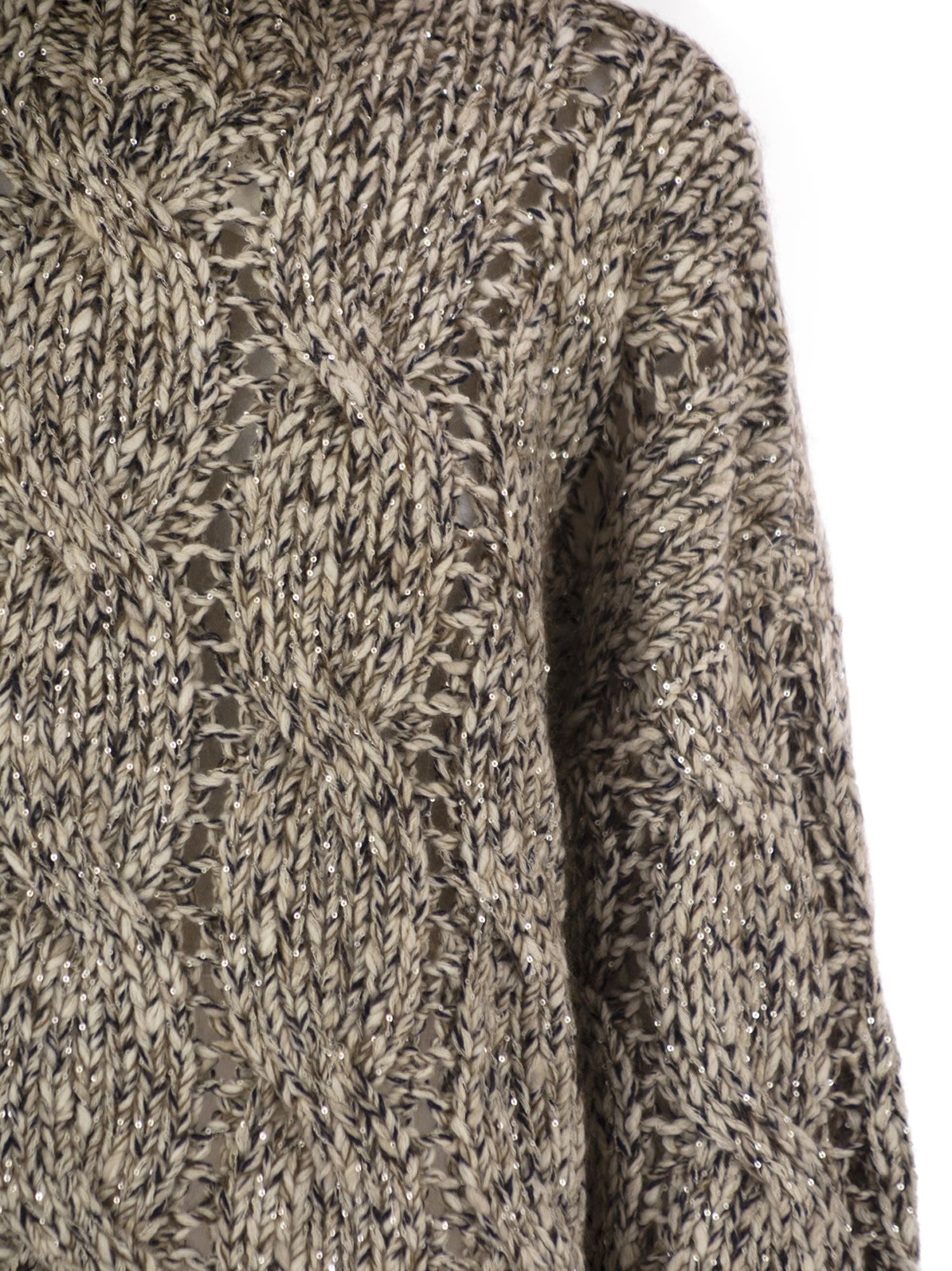 Brunello Cucinelli Women Soft Wool, Cashmere And Mohair Turtleneck Sweater With Braided Design by Luosophy