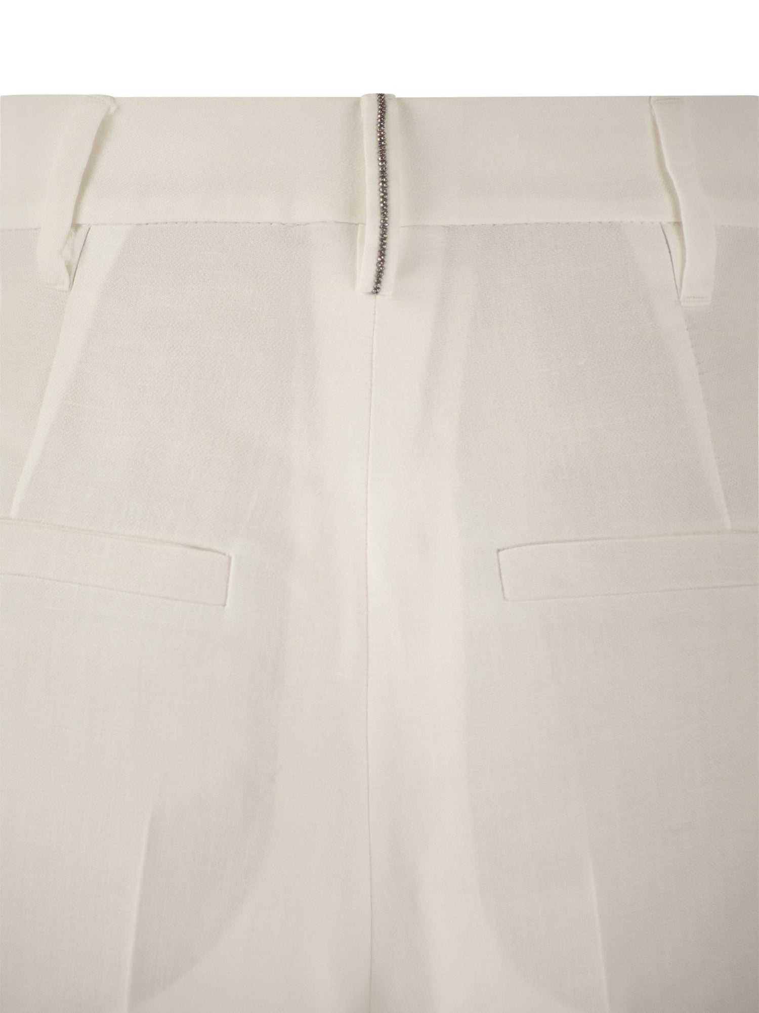 Brunello Cucinelli Women Slouchy Trousers In Viscose And Linen Fluid Twill With Moniline by Luosophy