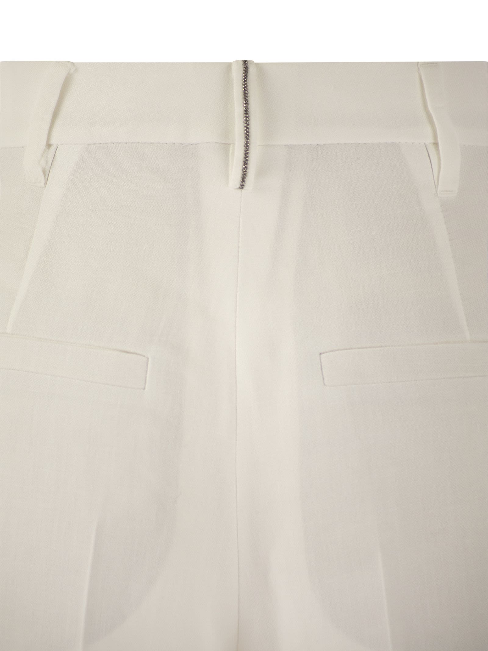 Brunello Cucinelli Women Slouchy Trousers In Viscose And Linen Fluid Twill With Moniline by Luosophy