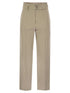 Brunello Cucinelli Women Cotton Linen Canvas Corset Cigarette Trousers With Jewellery by Luosophy