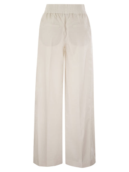 Brunello Cucinelli Women Loose Fit Cotton Trousers by Luosophy