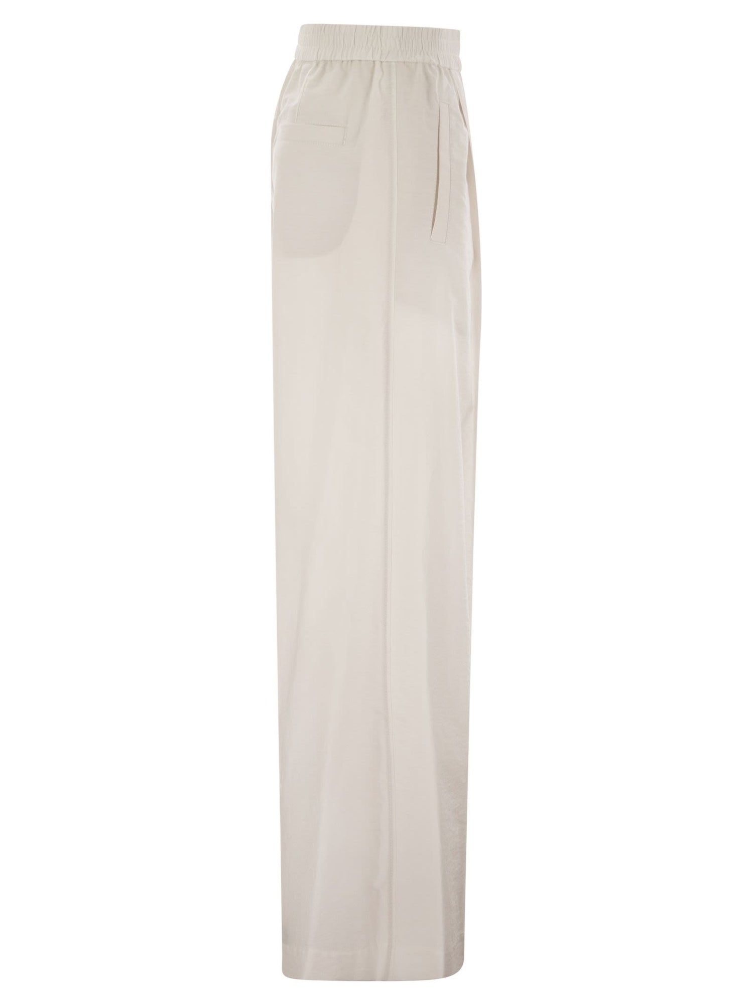 Brunello Cucinelli Women Loose Fit Cotton Trousers by Luosophy