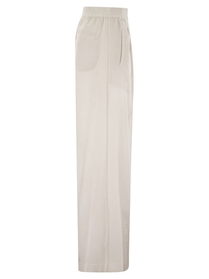 Brunello Cucinelli Women Loose Fit Cotton Trousers by Luosophy