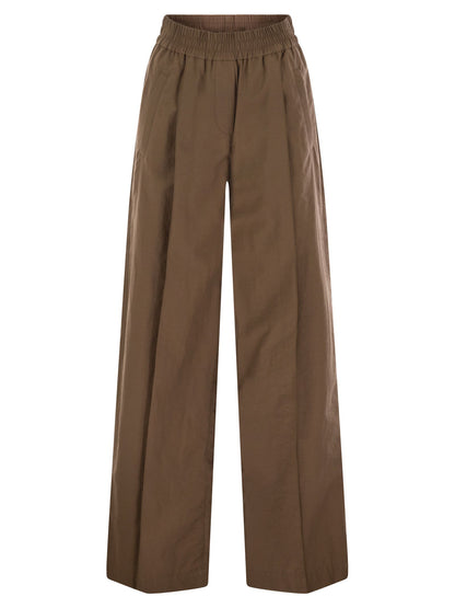 Brunello Cucinelli Women Loose Fit Cotton Trousers by Luosophy