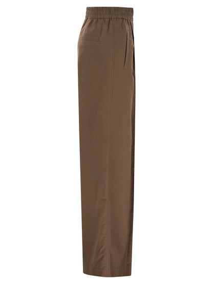 Brunello Cucinelli Women Loose Fit Cotton Trousers by Luosophy