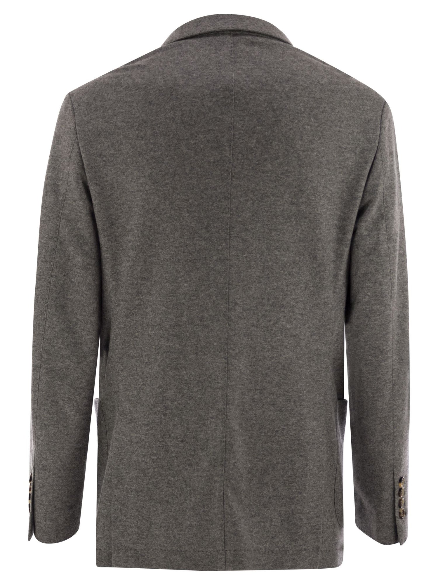 Brunello Cucinelli Men Cashmere Jersey Blazer With Patch Pockets by Luosophy