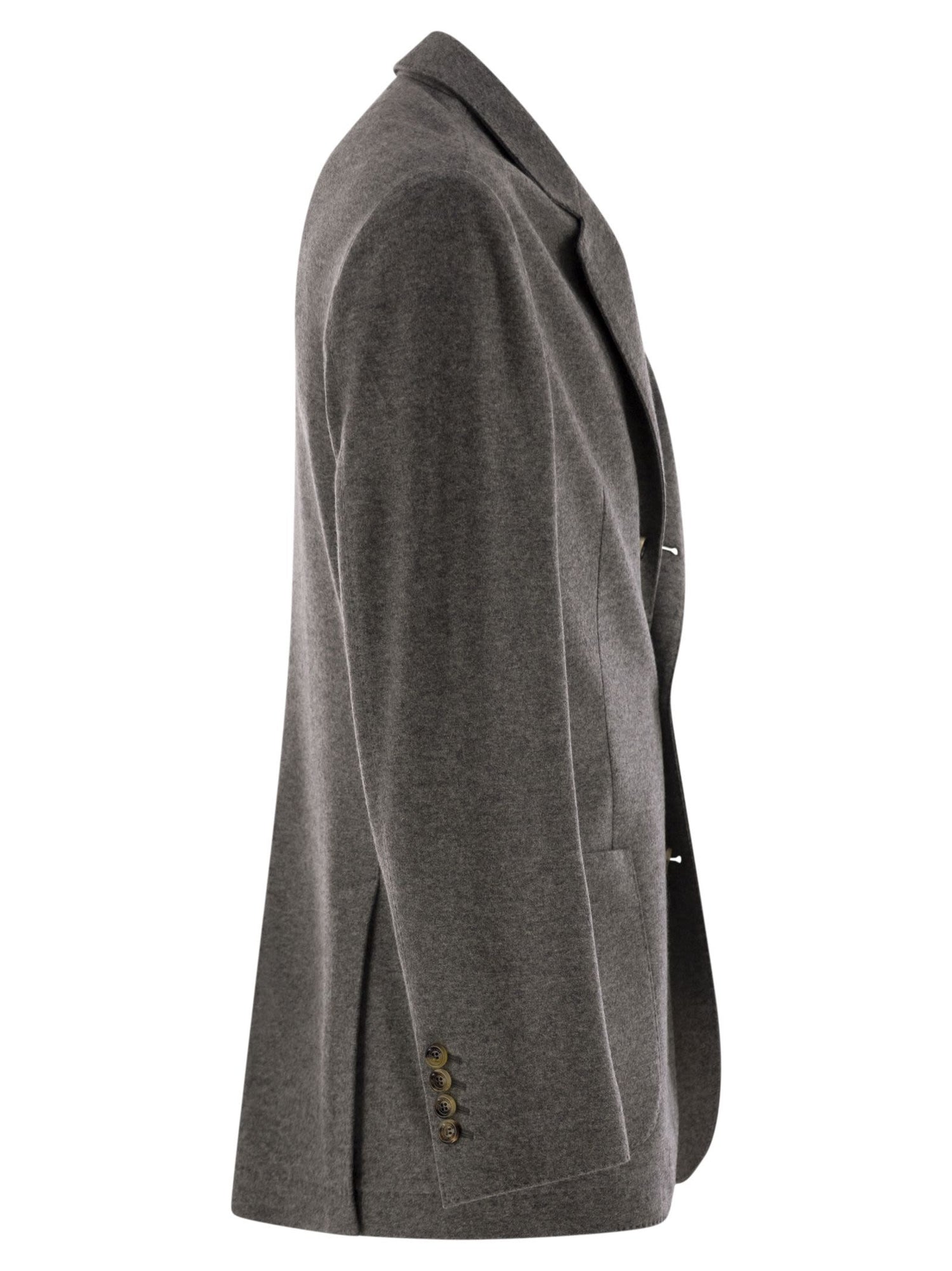 Brunello Cucinelli Men Cashmere Jersey Blazer With Patch Pockets by Luosophy