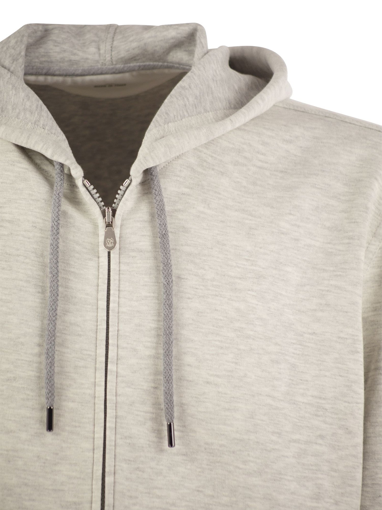 Brunello Cucinelli Men Cotton, Cashmere And Silk Fleece Zipped Topwear by Luosophy