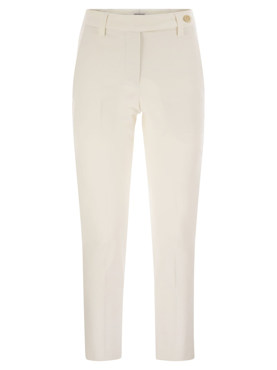 Brunello Cucinelli Women Cigarette Trousers In Stretch Cotton by Luosophy