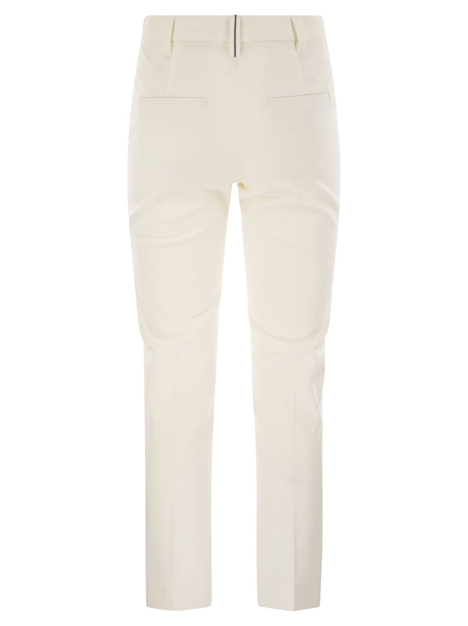 Brunello Cucinelli Women Cigarette Trousers In Stretch Cotton by Luosophy