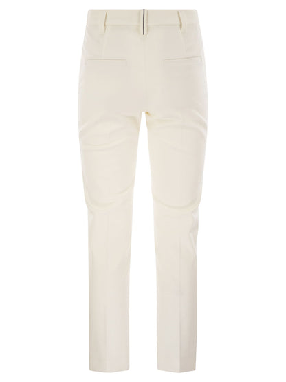 Brunello Cucinelli Women Cigarette Trousers In Stretch Cotton by Luosophy