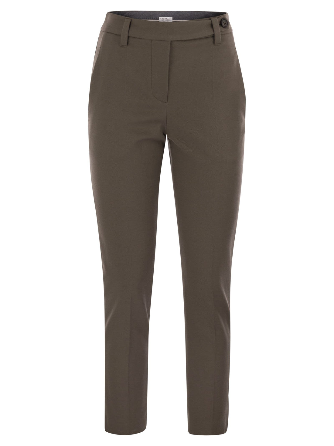 Brunello Cucinelli Women Cigarette Trousers In Stretch Cotton by Luosophy