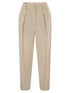 Brunello Cucinelli Women Striped Canvas Trousers In Viscose And Comfort Cotton With Necklace by Luosophy