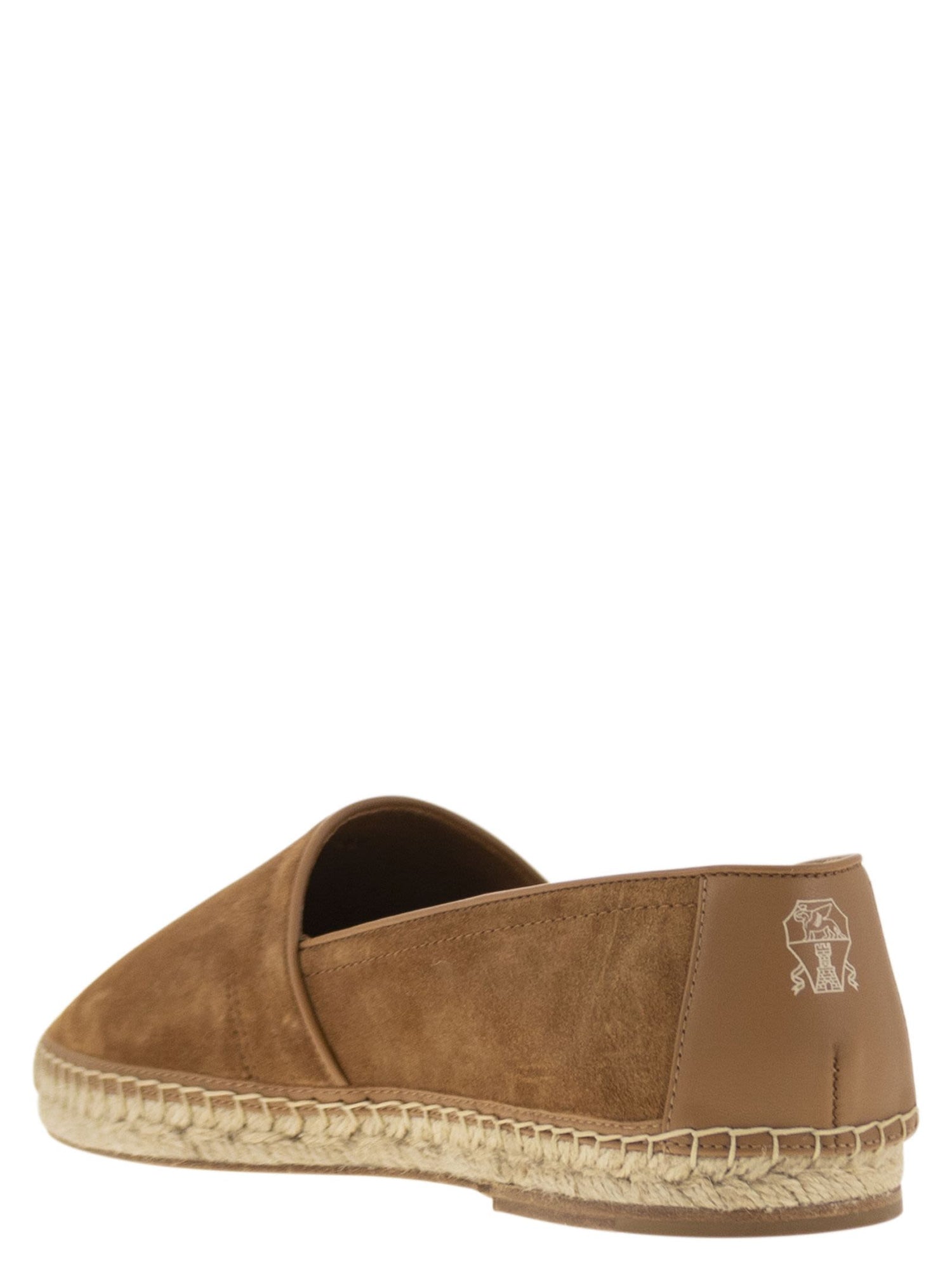 Brunello Cucinelli Men Washed Suede Espadrilles With Beading by Luosophy