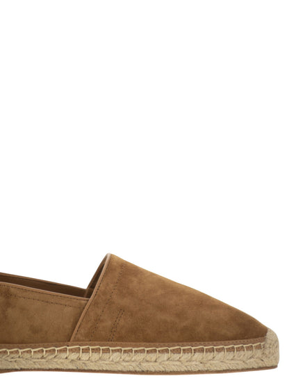 Brunello Cucinelli Men Washed Suede Espadrilles With Beading by Luosophy
