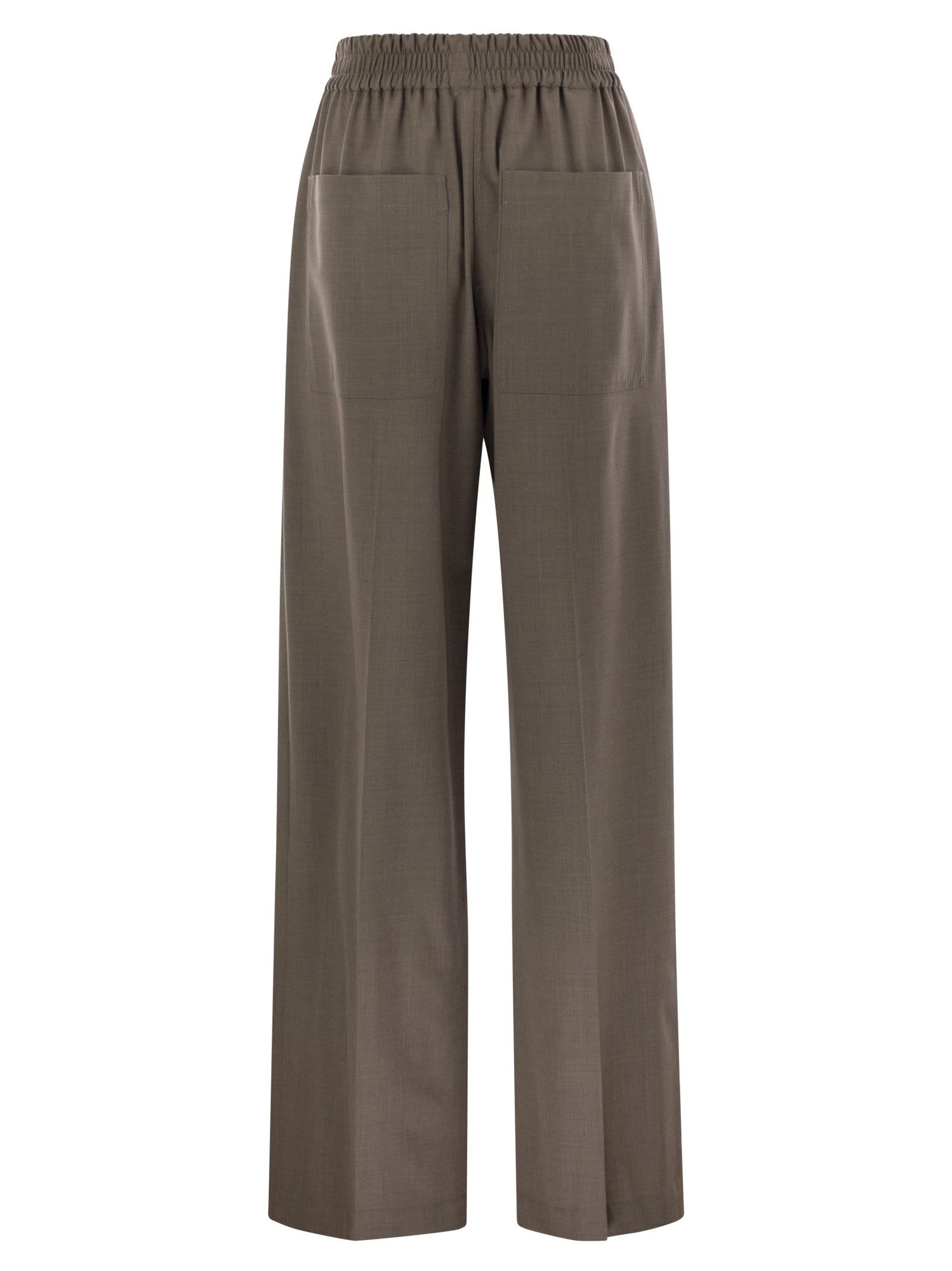 Brunello Cucinelli Women Tropical Luxury Wool Loose Trousers by Luosophy