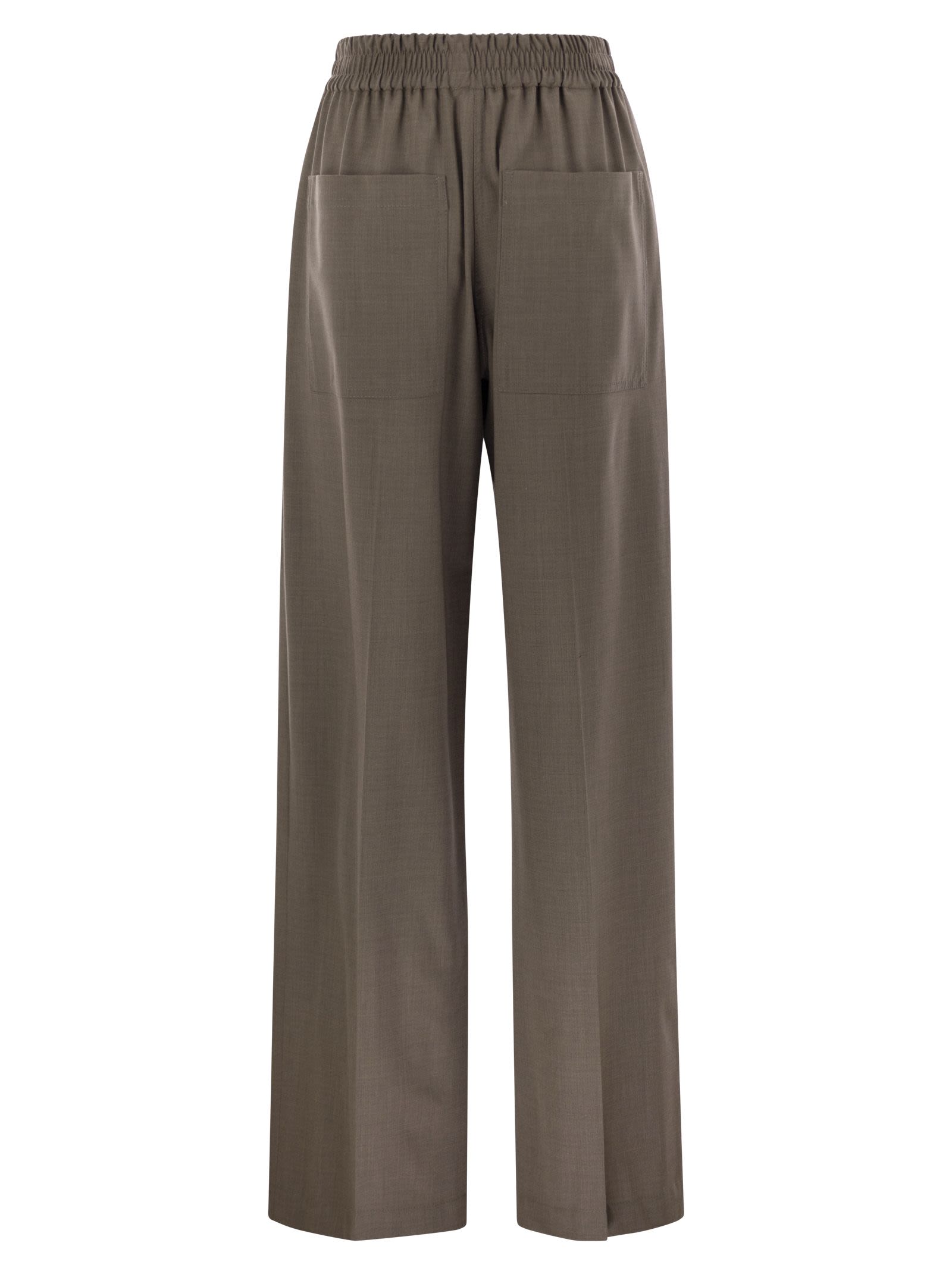Brunello Cucinelli Women Tropical Luxury Wool Loose Trousers by Luosophy