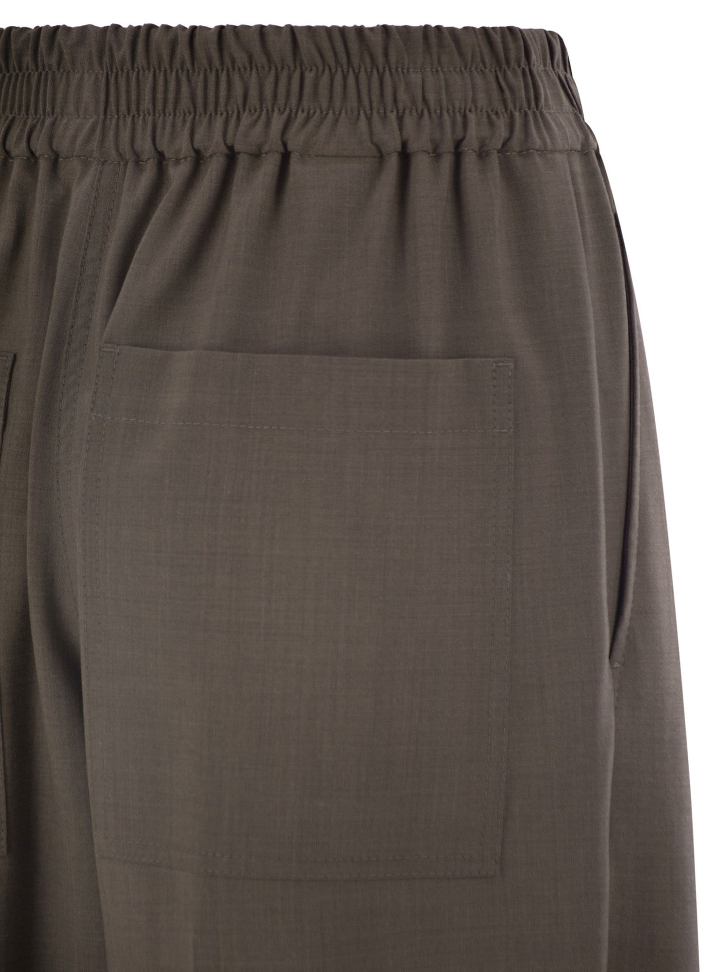 Brunello Cucinelli Women Tropical Luxury Wool Loose Trousers by Luosophy