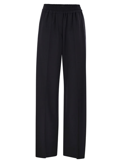 Brunello Cucinelli Women Tropical Luxury Wool Loose Trousers by Luosophy