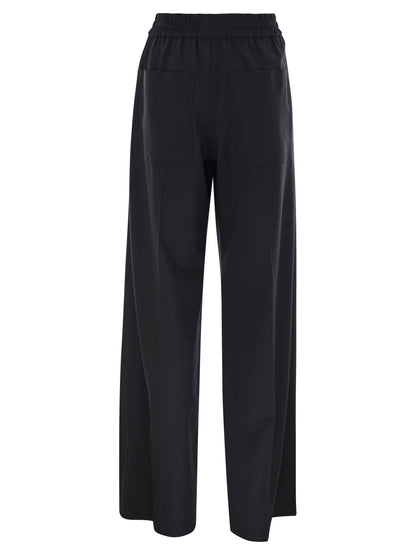 Brunello Cucinelli Women Tropical Luxury Wool Loose Trousers by Luosophy