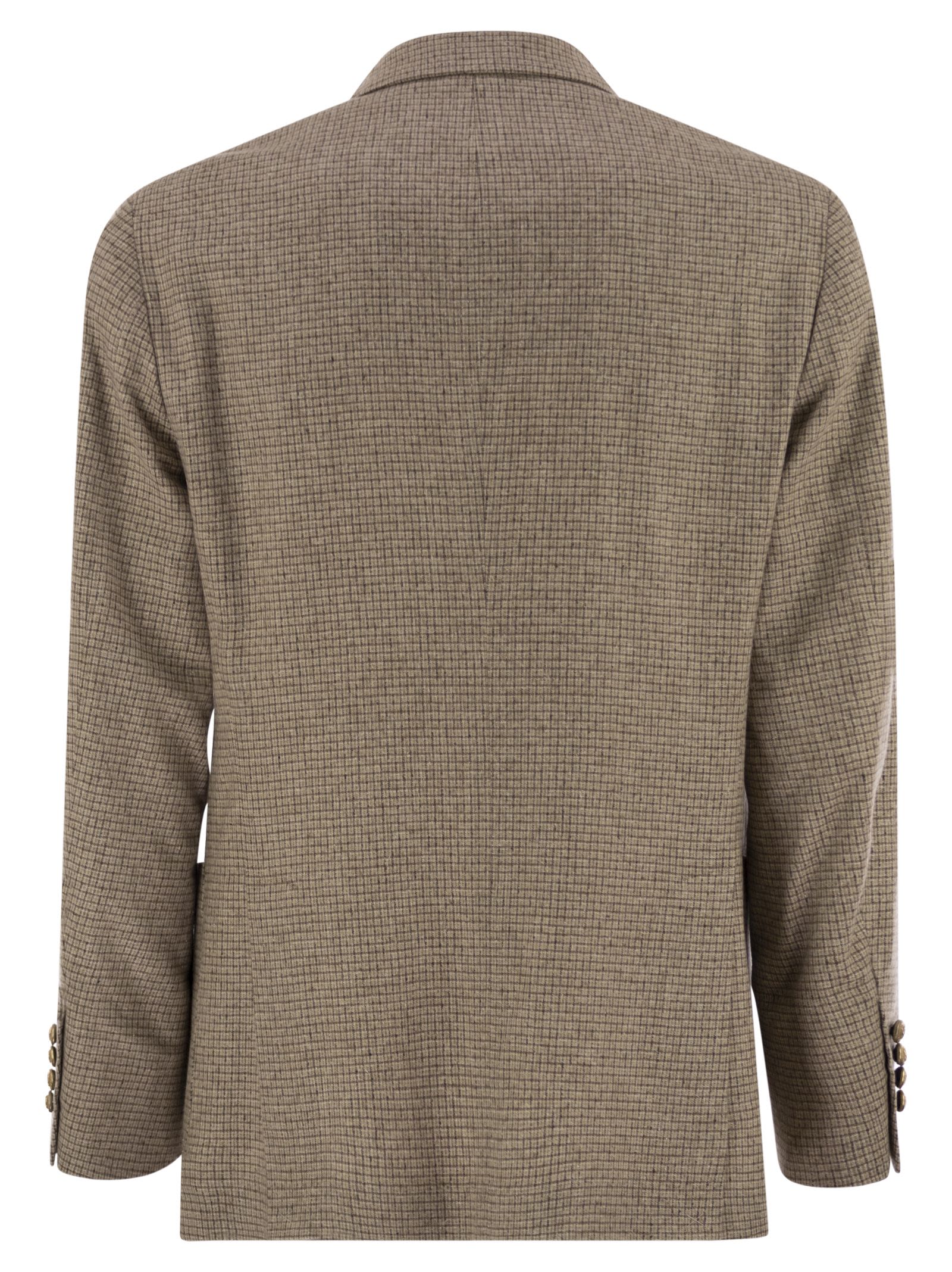 Brunello Cucinelli Men One-And-A-Half Breasted Deconstructed Jacket In Checked Flannel by Luosophy