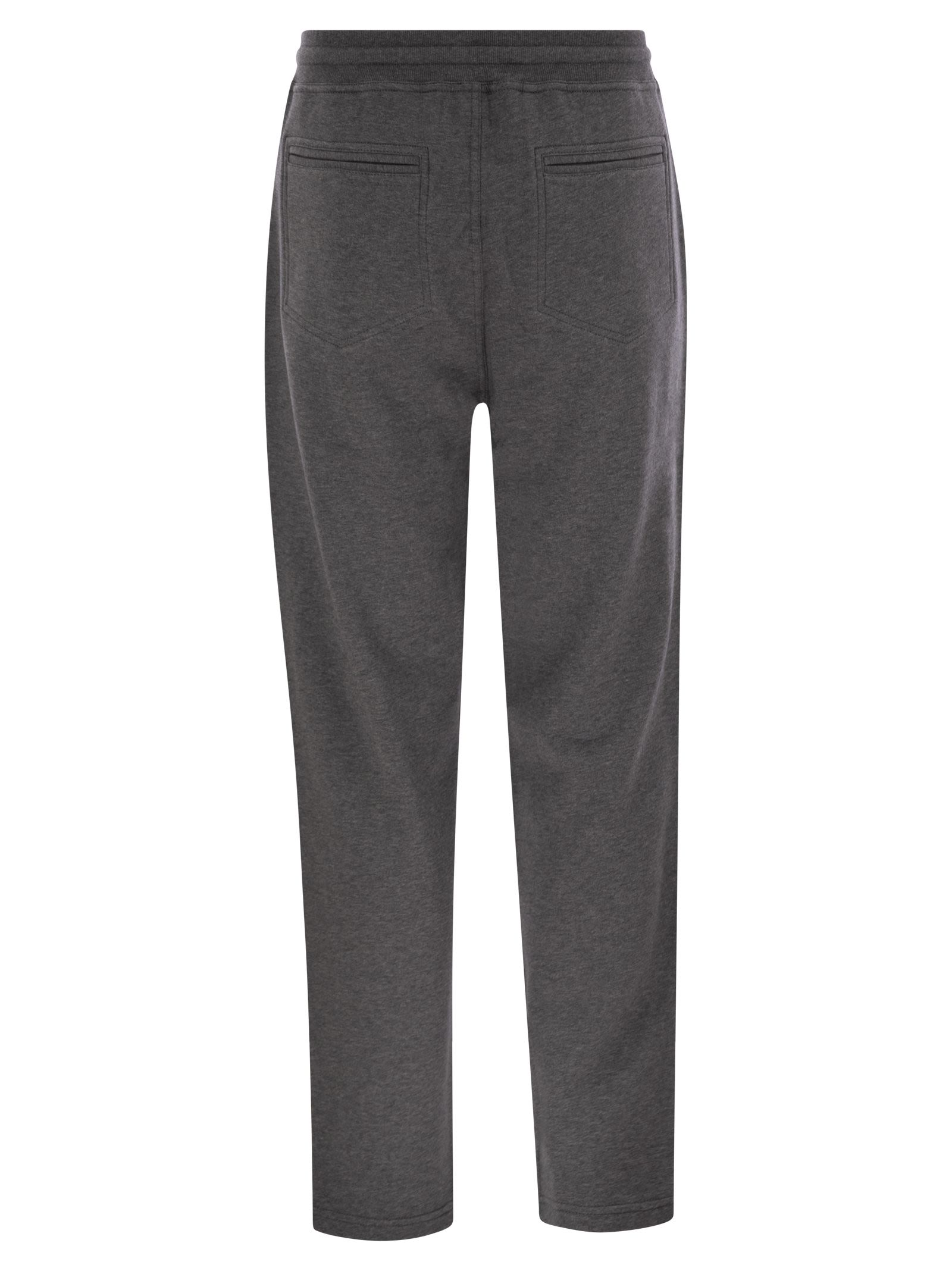 Brunello Cucinelli Men Techno Cotton Fleece Trousers by Luosophy