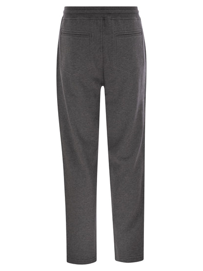 Brunello Cucinelli Men Techno Cotton Fleece Trousers by Luosophy