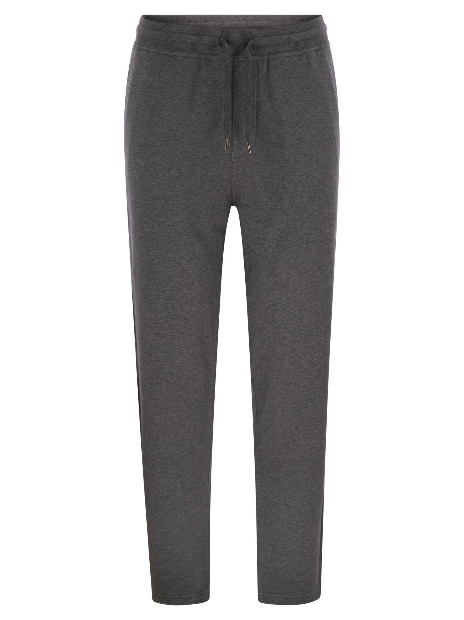 Brunello Cucinelli Men Techno Cotton Fleece Trousers by Luosophy