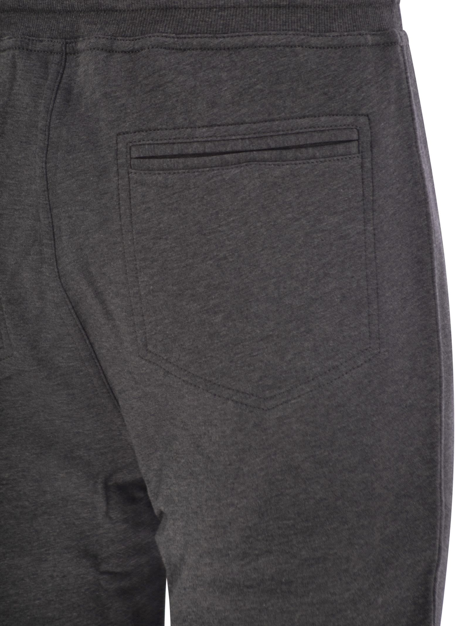 Brunello Cucinelli Men Techno Cotton Fleece Trousers by Luosophy