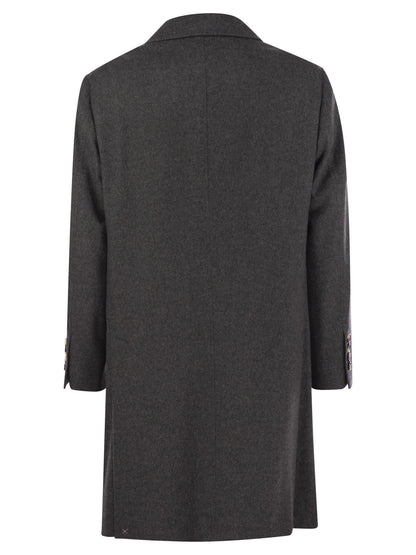 Brunello Cucinelli Men Wool And Cashmere Coat by Luosophy