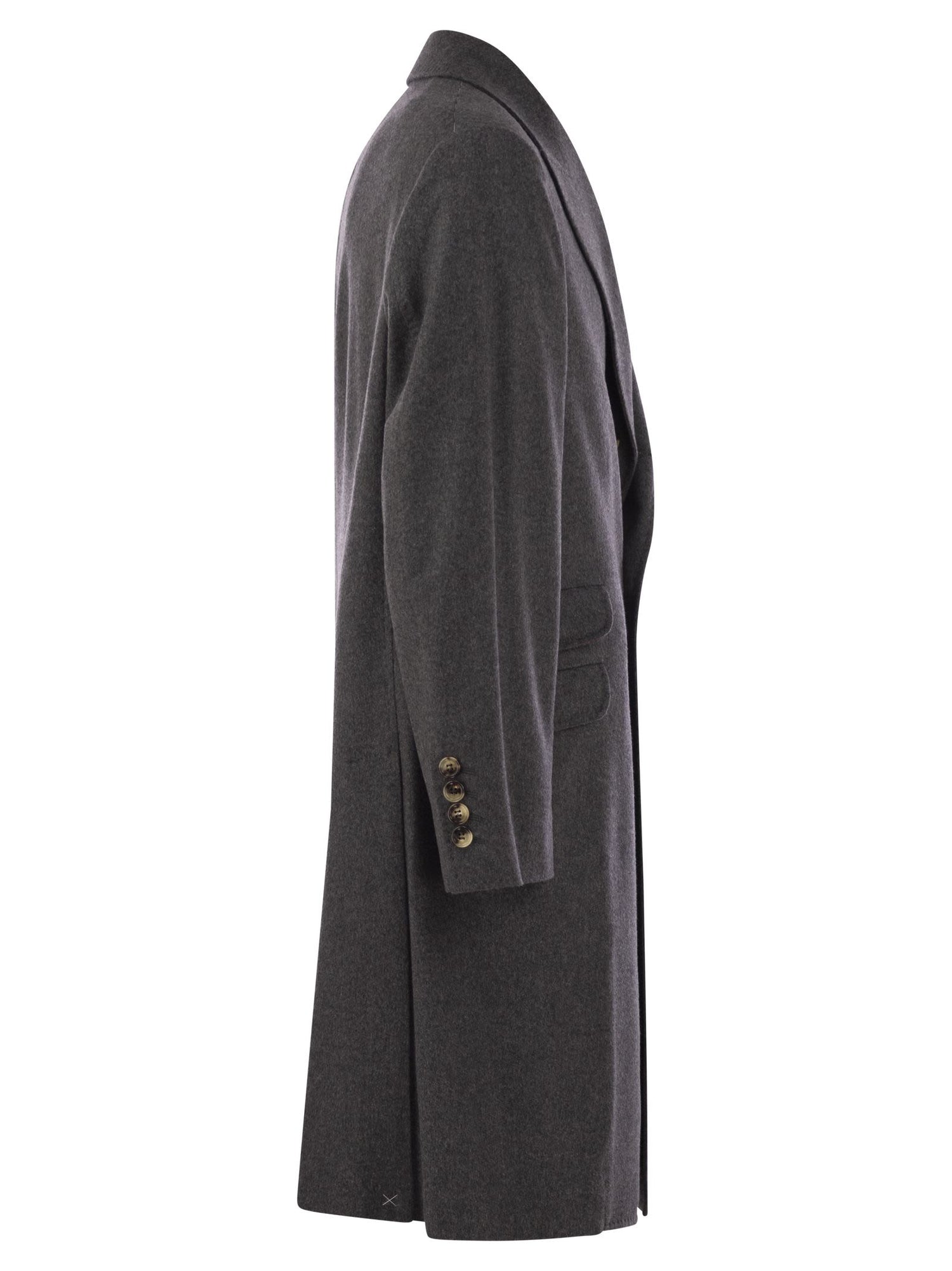Brunello Cucinelli Men Wool And Cashmere Coat by Luosophy