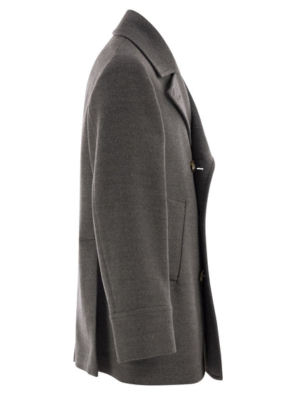 Brunello Cucinelli Men One-And-A-Half-Breasted Wool Coat by Luosophy
