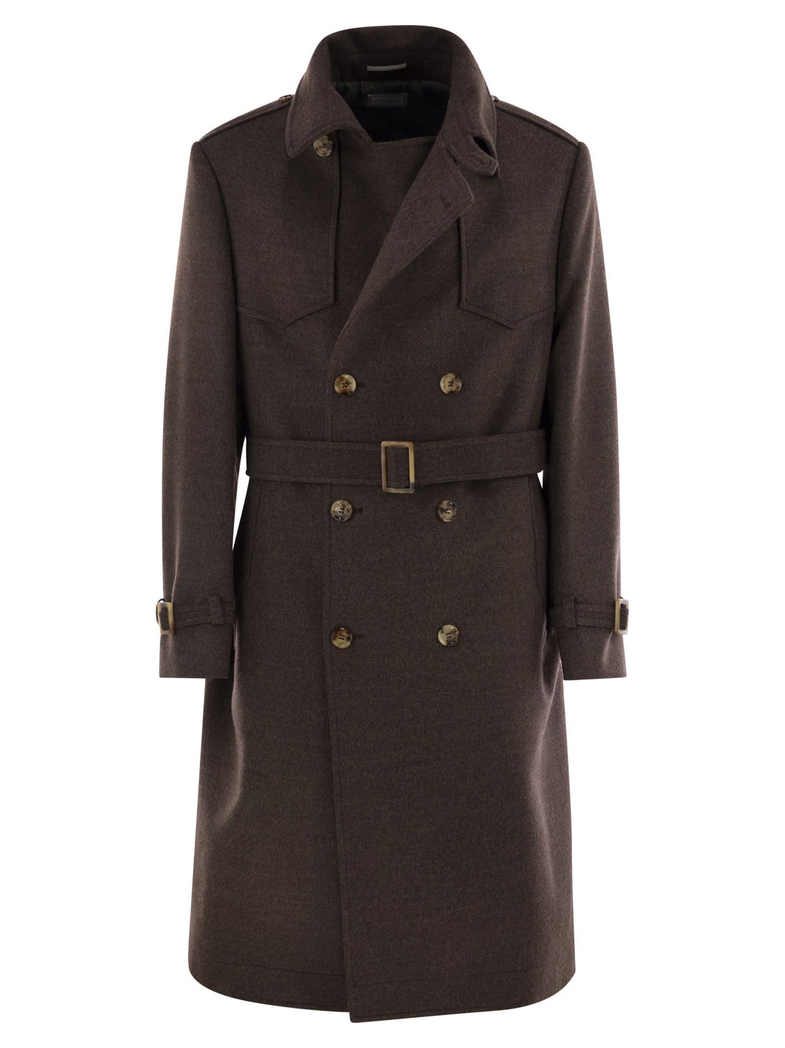 Brunello Cucinelli Men Wool Trench by Luosophy