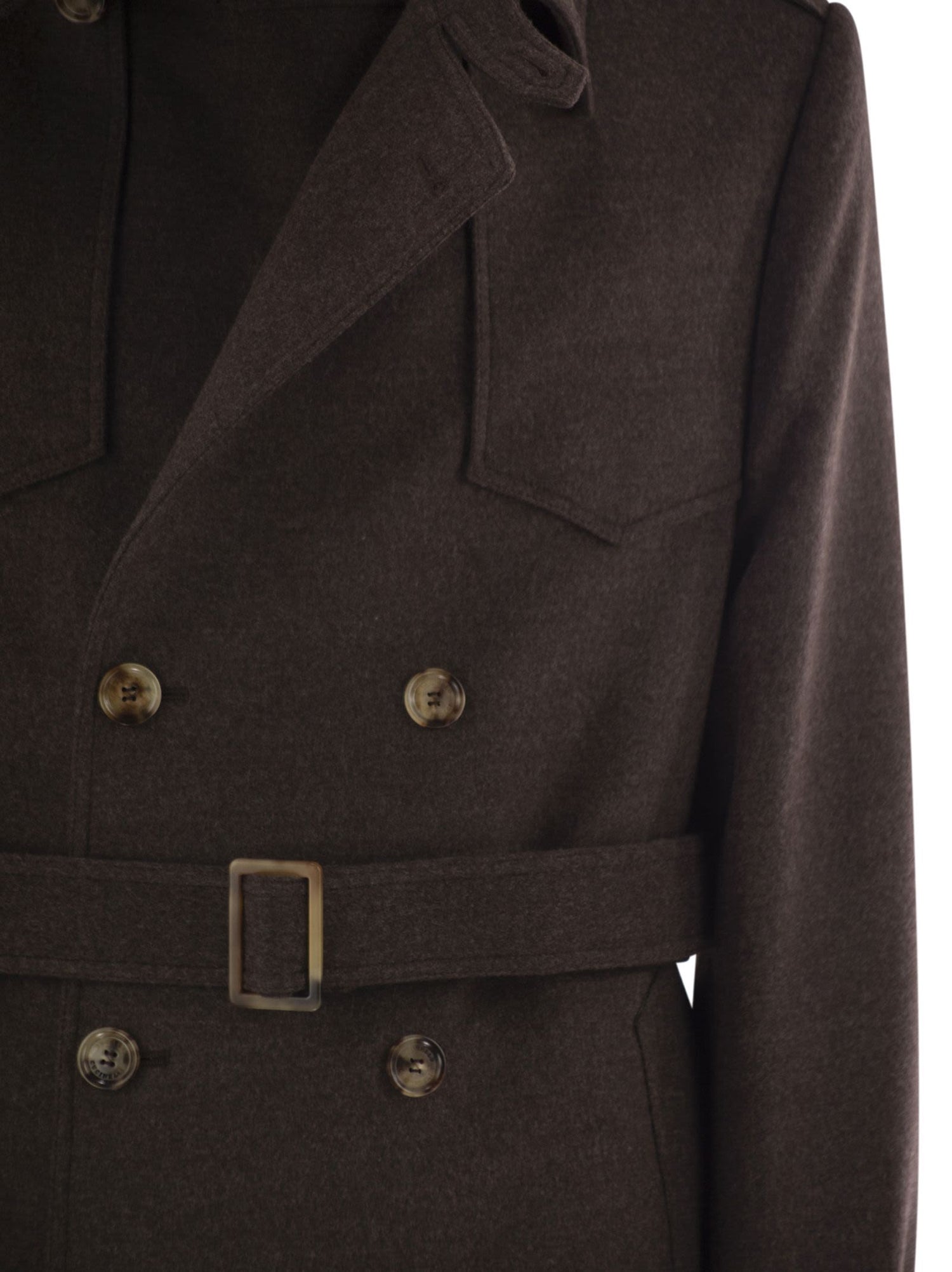 Brunello Cucinelli Men Wool Trench by Luosophy