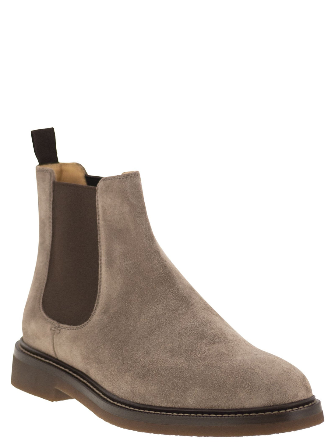 Brunello Cucinelli Men Chelsea Boot In Suede by Luosophy