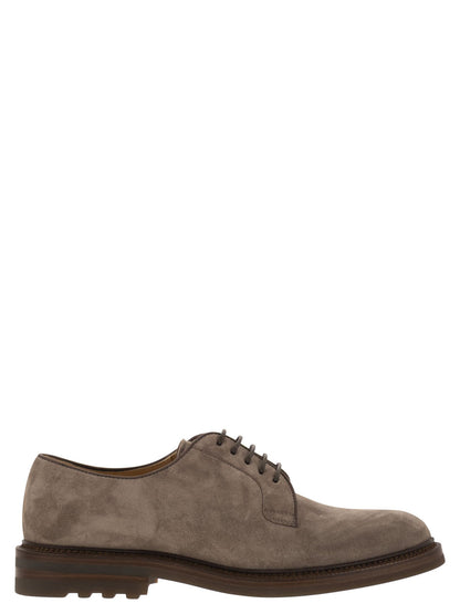 Brunello Cucinelli Men Suede Derby 